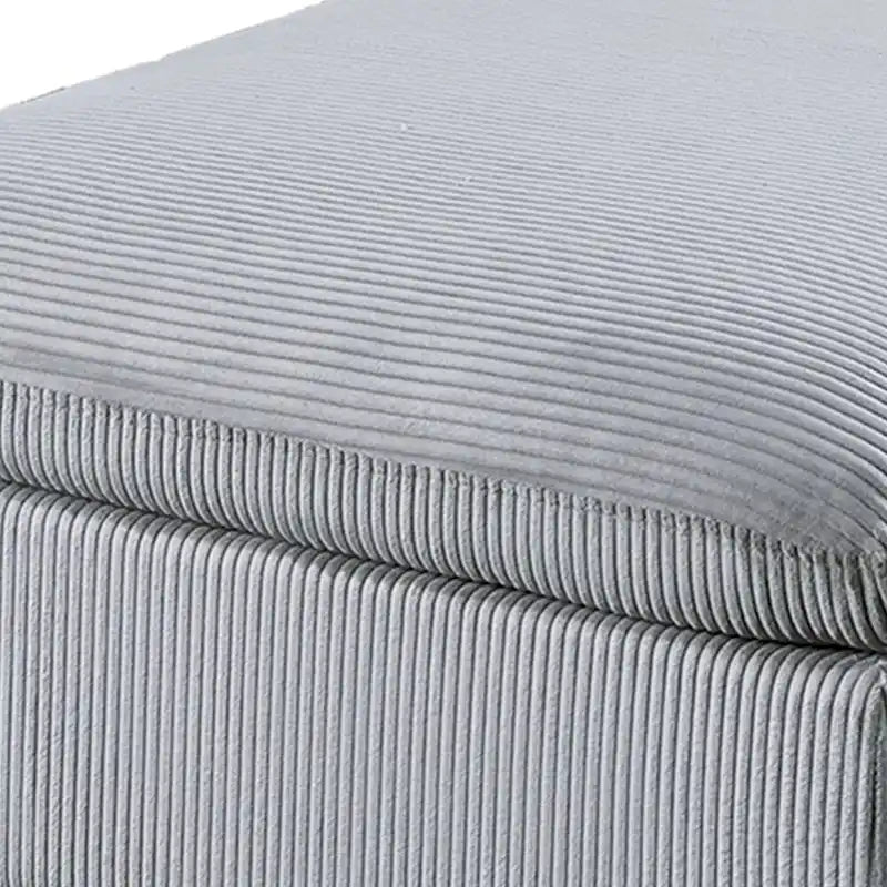 Canapé d'angle modulaire 6 pièces en velours côtelé avec pouf