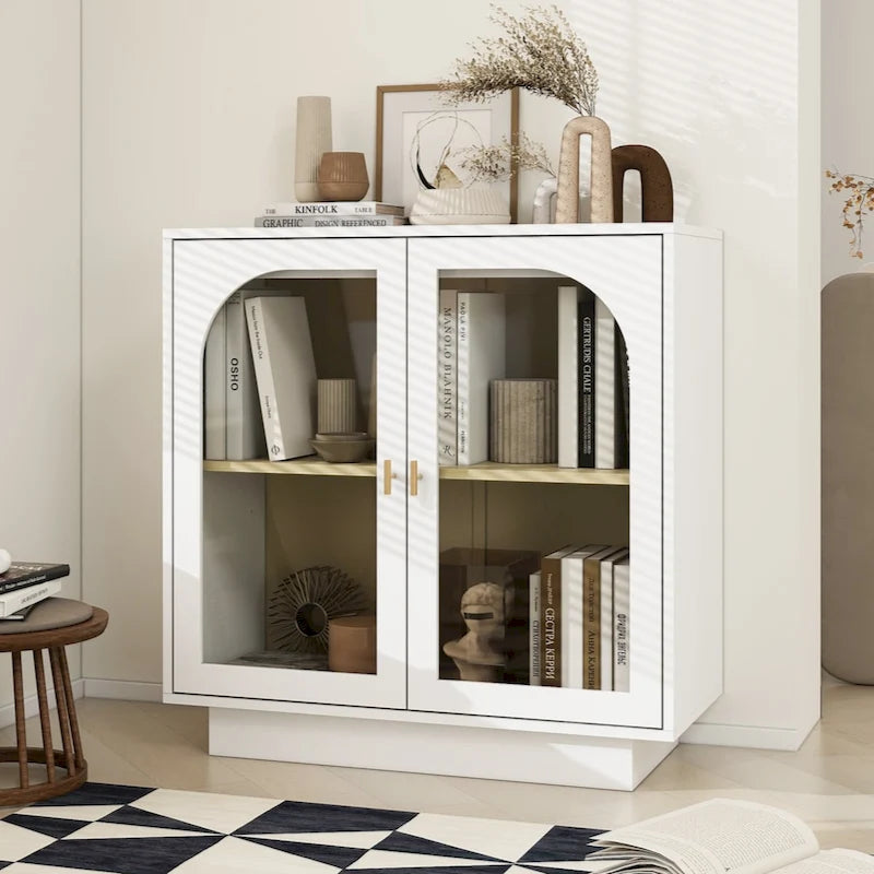 Armoire de rangement avec porte en acrylique pour salon, salle à manger, bureau