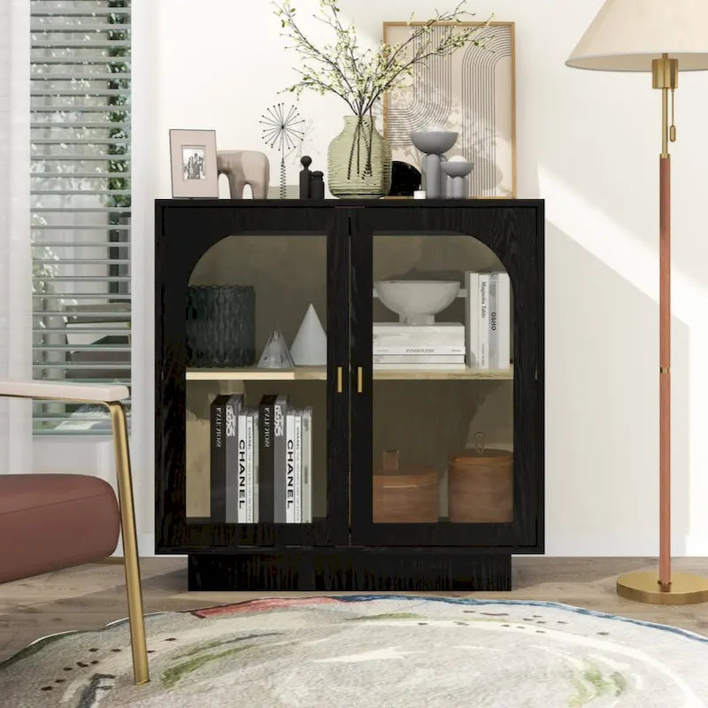 Armoire de rangement avec porte en acrylique pour salon, salle à manger, bureau