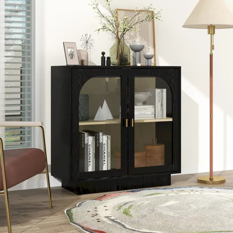 Armoire de rangement avec porte en acrylique pour salon, salle à manger, bureau