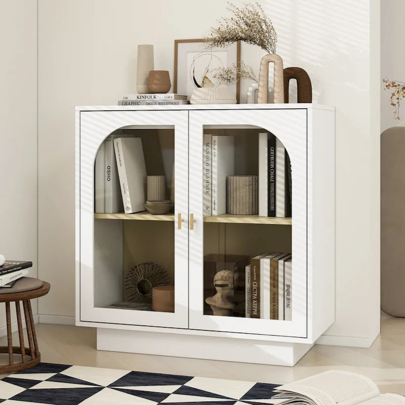 Armoire de rangement avec porte en acrylique pour salon, salle à manger, bureau