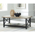 Signature Design by Ashley Bristenfort Brown/Black Coffee Table - 46W x 26D x 18H