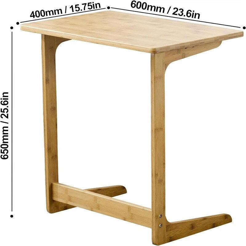 Table d'appoint en forme de C - 15,75 po P x 23,6 po L x 25,6 po H