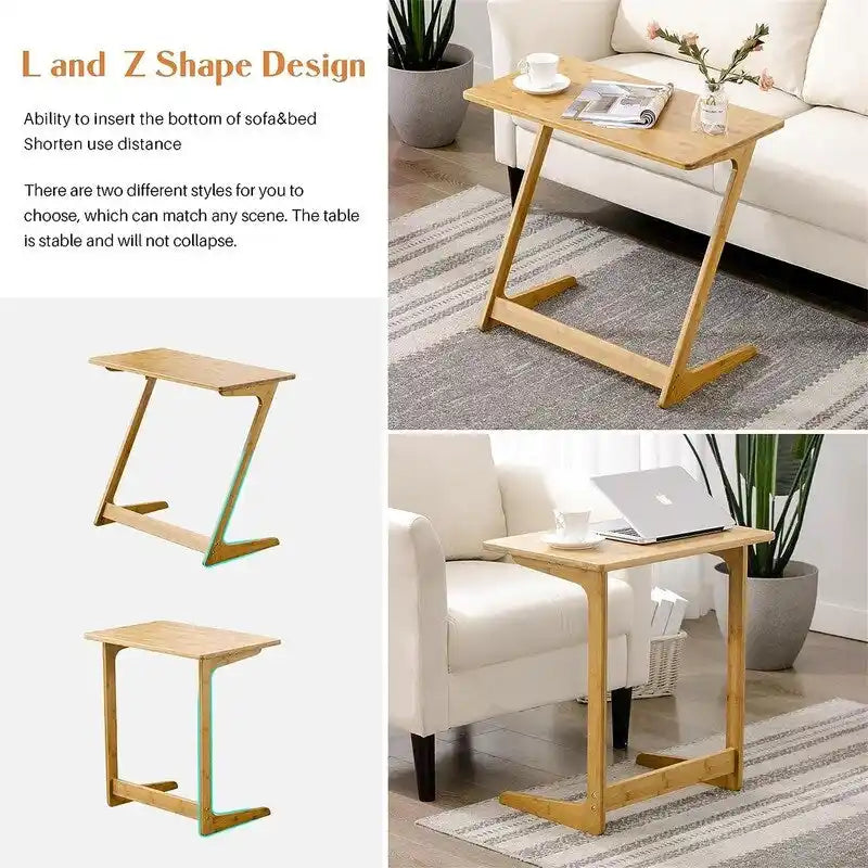 Table d'appoint en forme de C - 15,75 po P x 23,6 po L x 25,6 po H