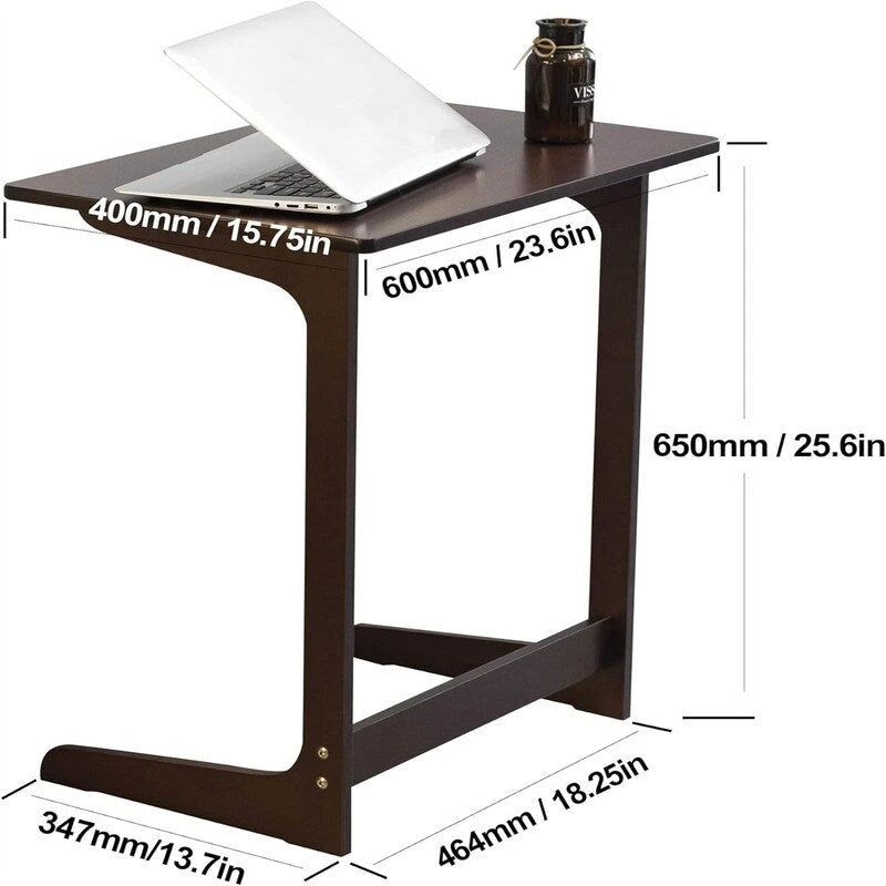 Table d'appoint en forme de C - 15,75 po P x 23,6 po L x 25,6 po H