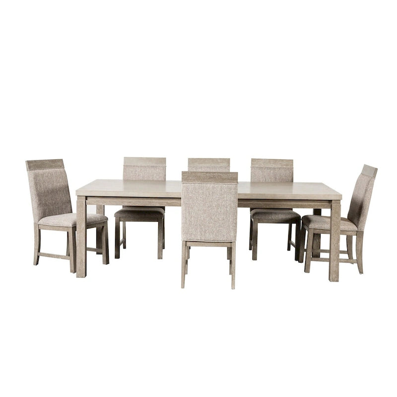 Ensemble de table à manger extensible 7 pièces Cruz gris transitionnel de Furniture of America