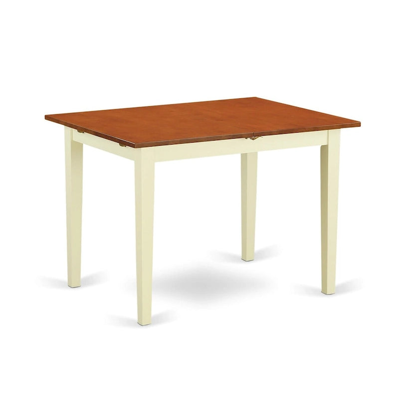 Table de salle à manger Norfolk d'East West Furniture - Plateau rectangulaire en bois avec rallonge papillon (Options de finition)