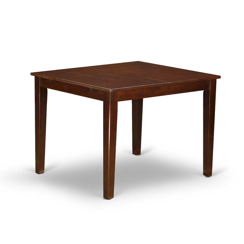 L'ensemble de salle à manger East West Furniture comprend une table rectangulaire à rallonge papillon et des chaises (options de couleur pour l'assise des chaises).