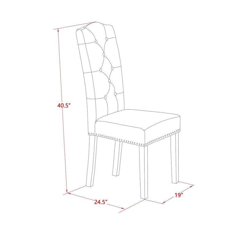 L'ensemble de salle à manger East West Furniture comprend une table rectangulaire à rallonge papillon et des chaises (options de couleur pour l'assise des chaises).