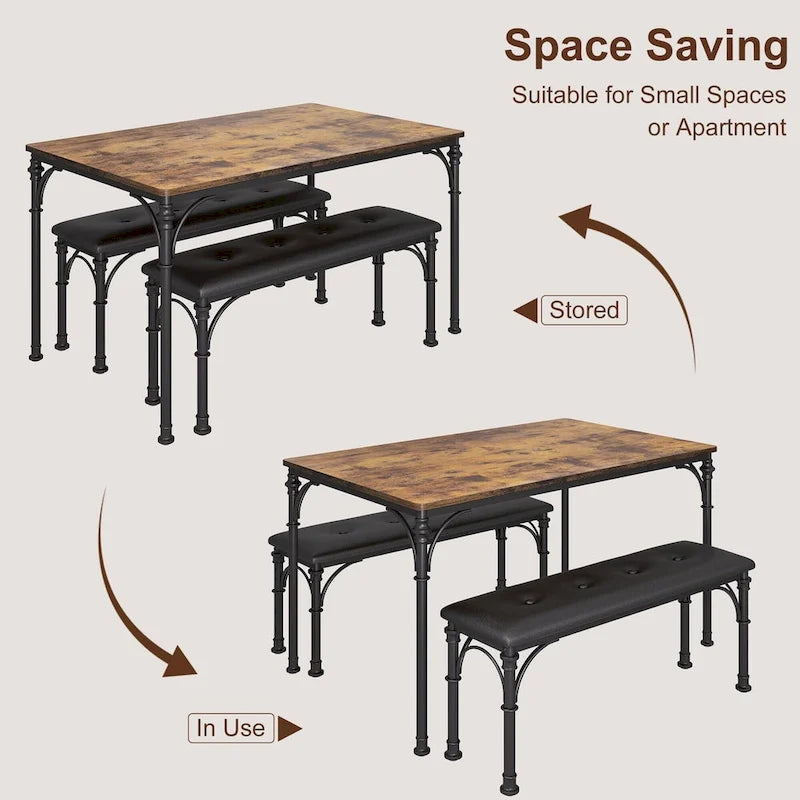 Ensemble table et chaises de salle à manger pour 4 personnes