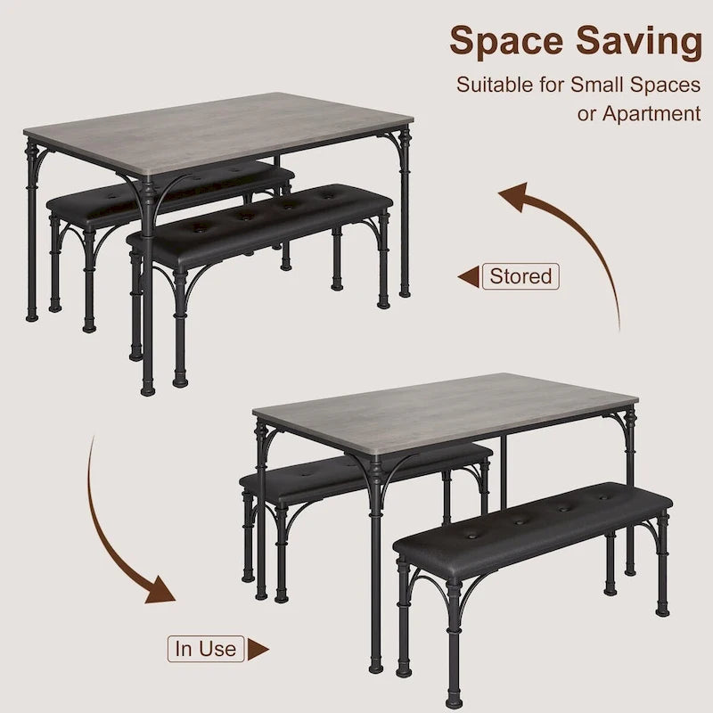 Ensemble table et chaises de salle à manger pour 4 personnes