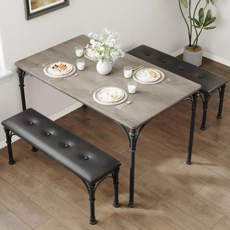 Ensemble table et chaises de salle à manger pour 4 personnes