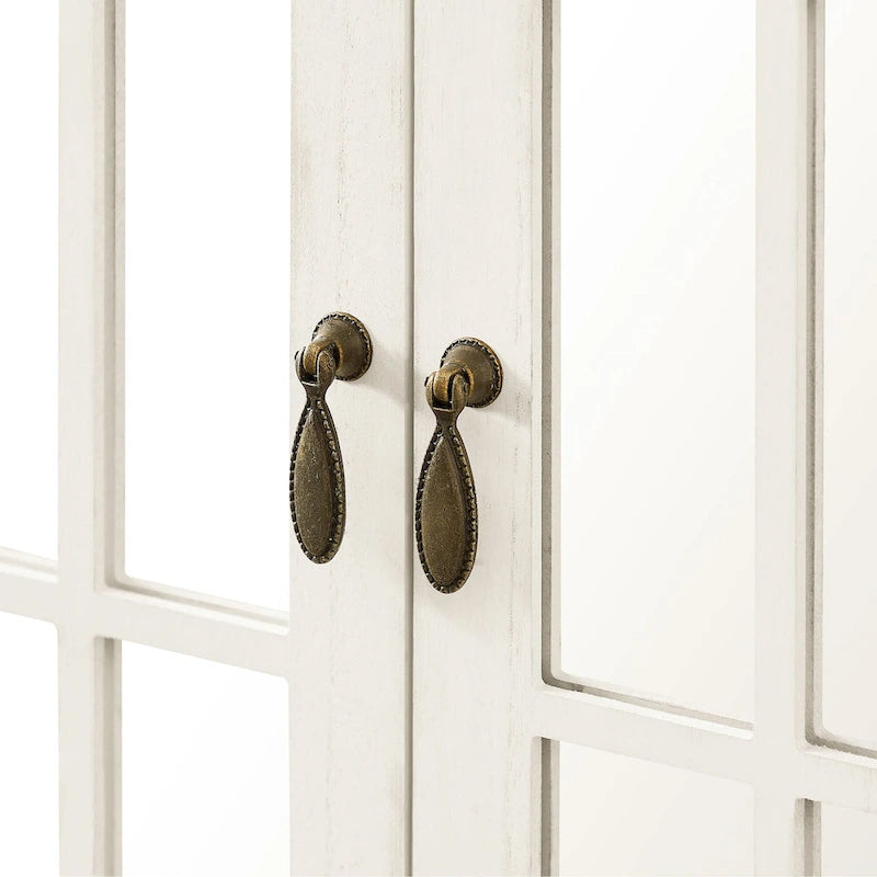 Buffet Art Leon en bois avec portes miroir