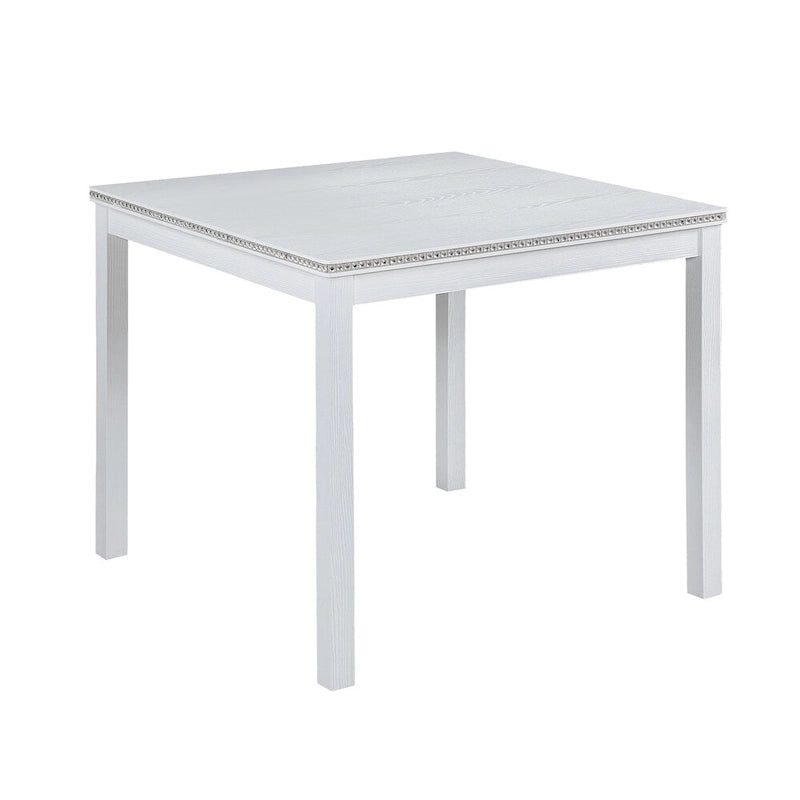 Ensemble table et chaises de salle à manger en bois, hauteur comptoir, 5 pièces