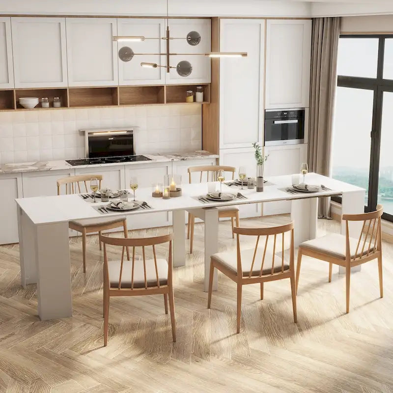 Table console extensible multifonctionnelle