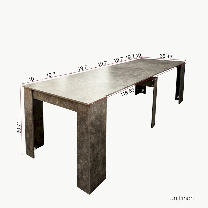 Table console extensible multifonctionnelle