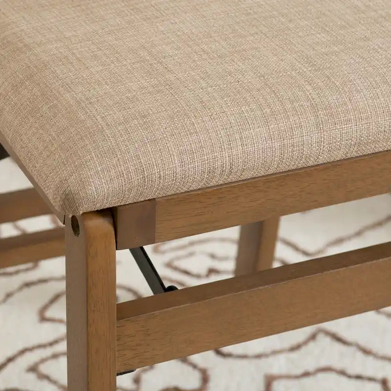 Chaise de salle à manger pliante Joslyn à dossier tissé naturel (lot de 2)