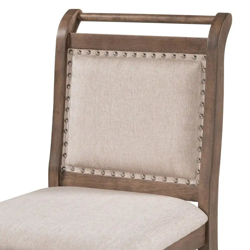 Ensemble table de salle à manger 3 pièces en bois, hauteur comptoir, avec abattants et 2 chaises.