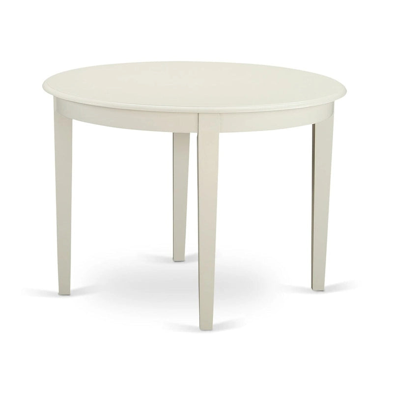Ensemble de salle à manger East West Furniture : table de cuisine et chaises Parson en lin bleu ciel, lin blanc (composition au choix).