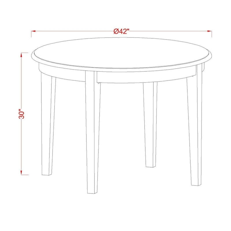 Ensemble de salle à manger East West Furniture : table de cuisine et chaises Parson en lin bleu ciel, lin blanc (composition au choix).