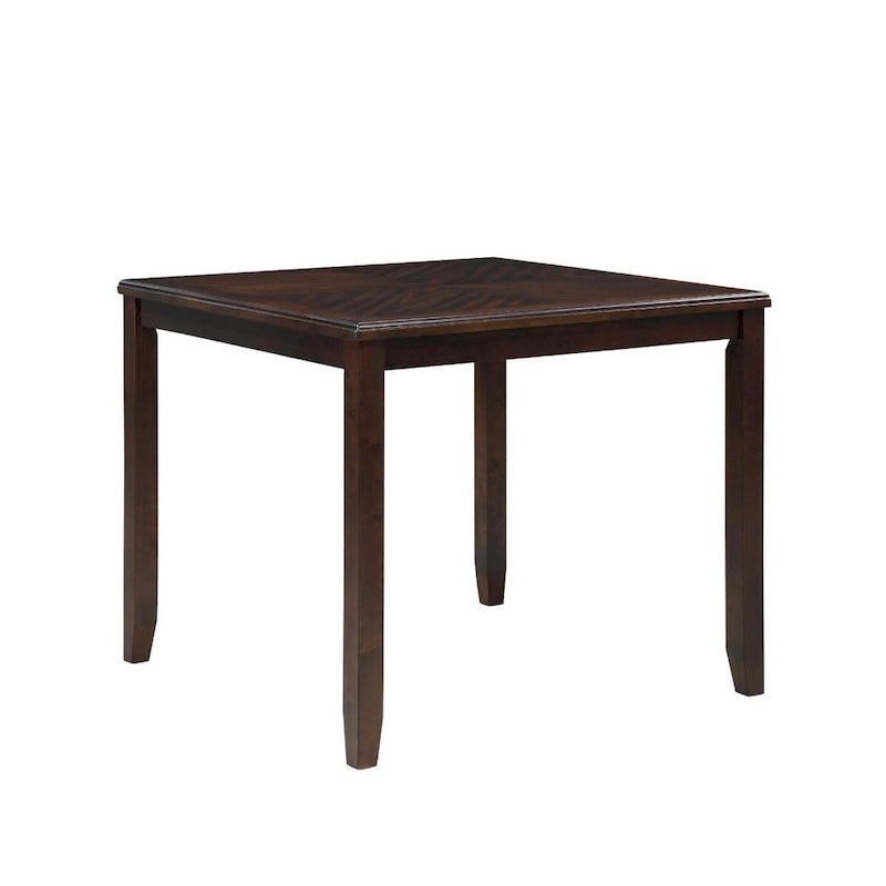 Ensemble table et comptoir Gary 42 pouces, 5 pièces, brun cerisier
