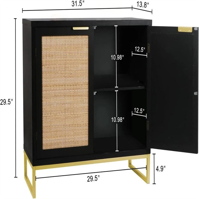 Buffet en rotin avec rangement pour la cuisine - 13,8 cm (P) x 31,5 cm (L) x 29,4 cm (H)