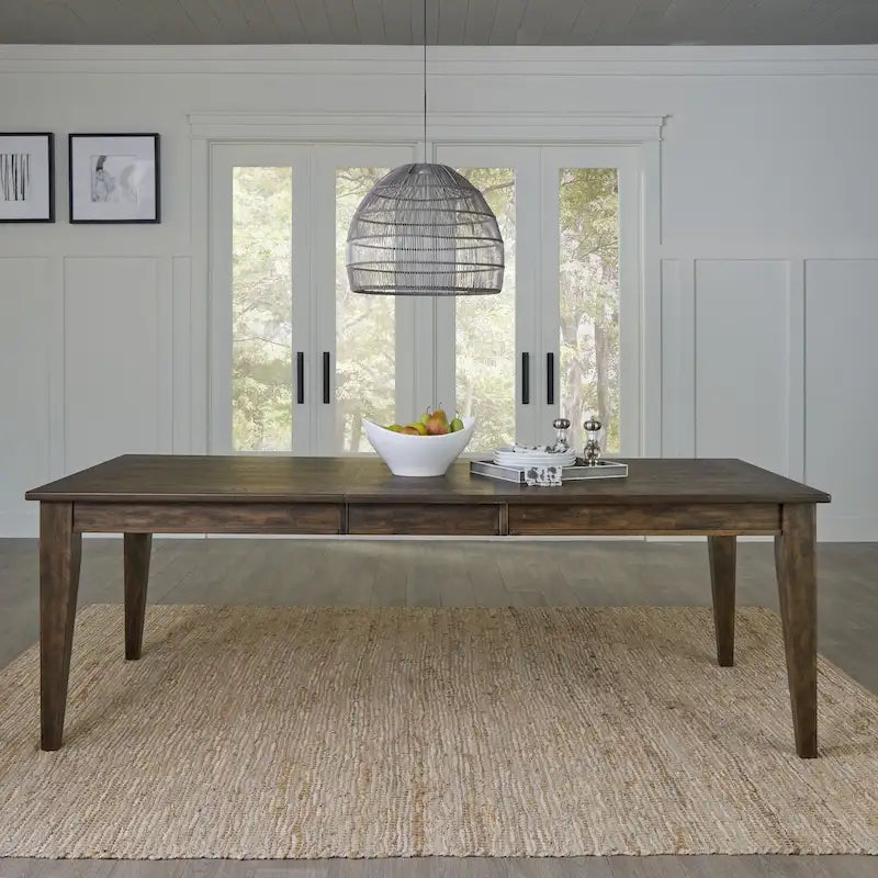 Table rectangulaire rustique marron Midland Falls