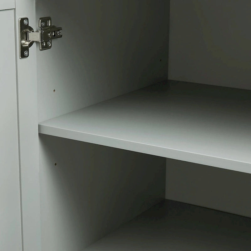 Armoire de rangement haute et large avec portes et trois tiroirs