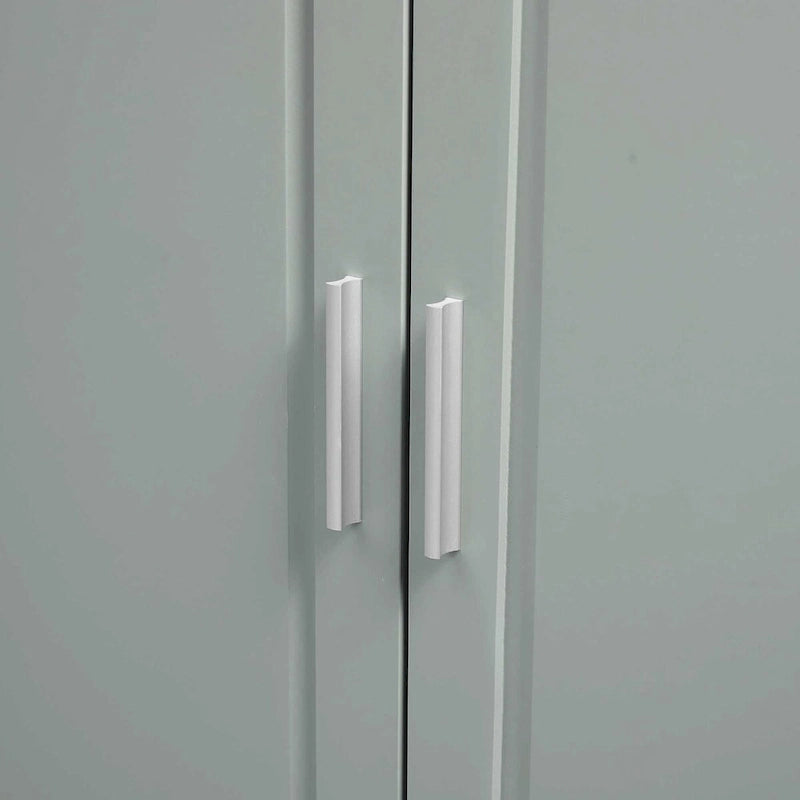 Armoire de rangement haute et large avec portes et trois tiroirs