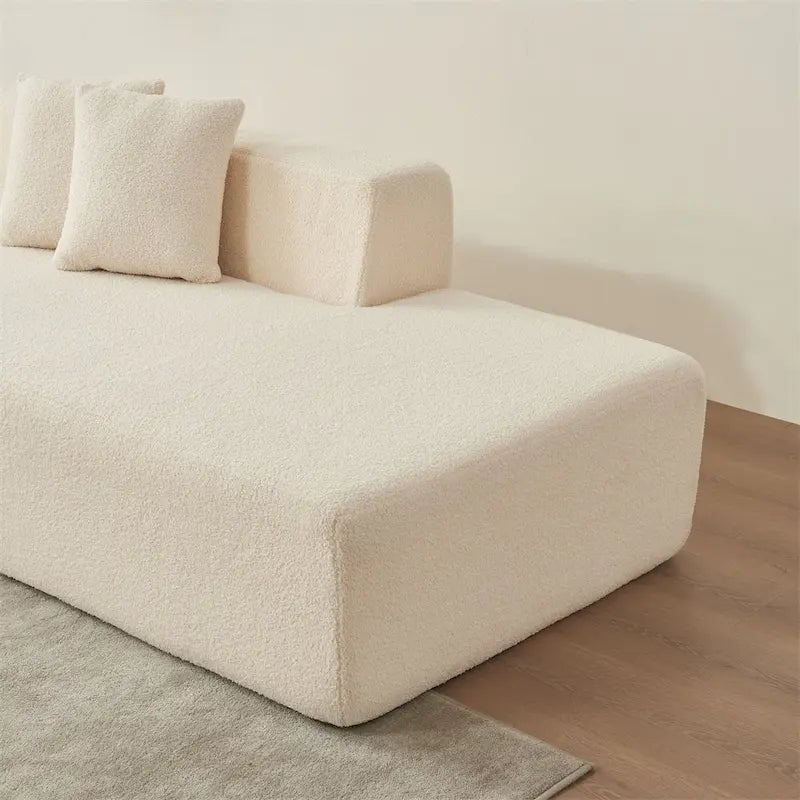 Canapé d'angle modulable, canapé d'angle moderne en forme de L avec méridienne