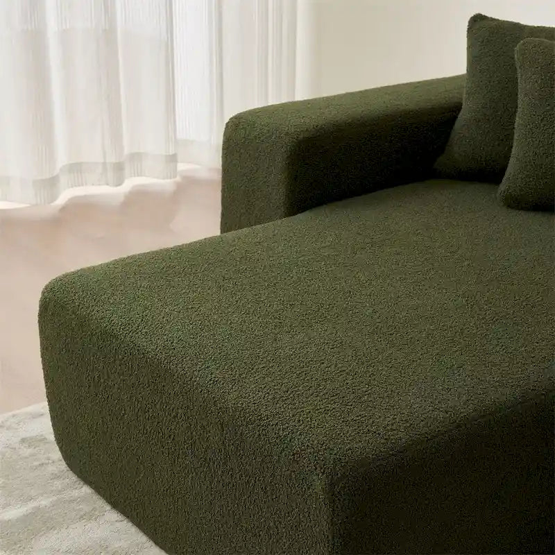 Canapé d'angle modulable, canapé d'angle moderne en forme de L avec méridienne