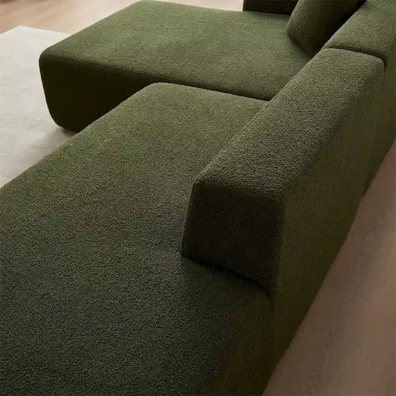 Canapé d'angle modulable, canapé d'angle moderne en forme de L avec méridienne