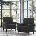 Fauteuil d'appoint moderne rembourré avec garniture cloutée (ensemble de 2)