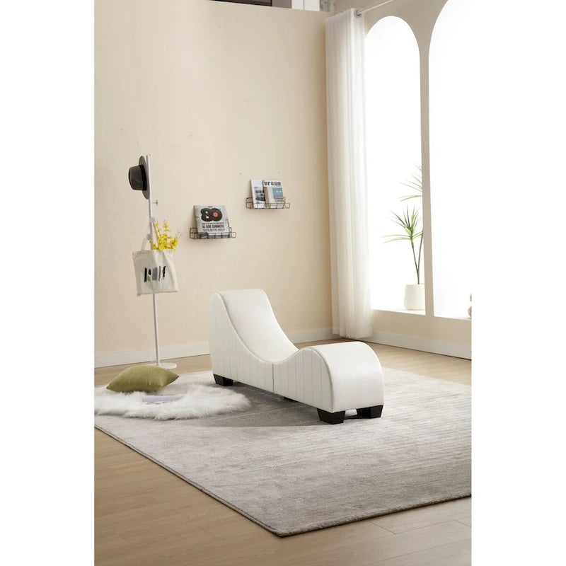 Collection de chaises longues de yoga en similicuir moderne incurvées, directement du fabricant, pour s'étirer et se détendre.