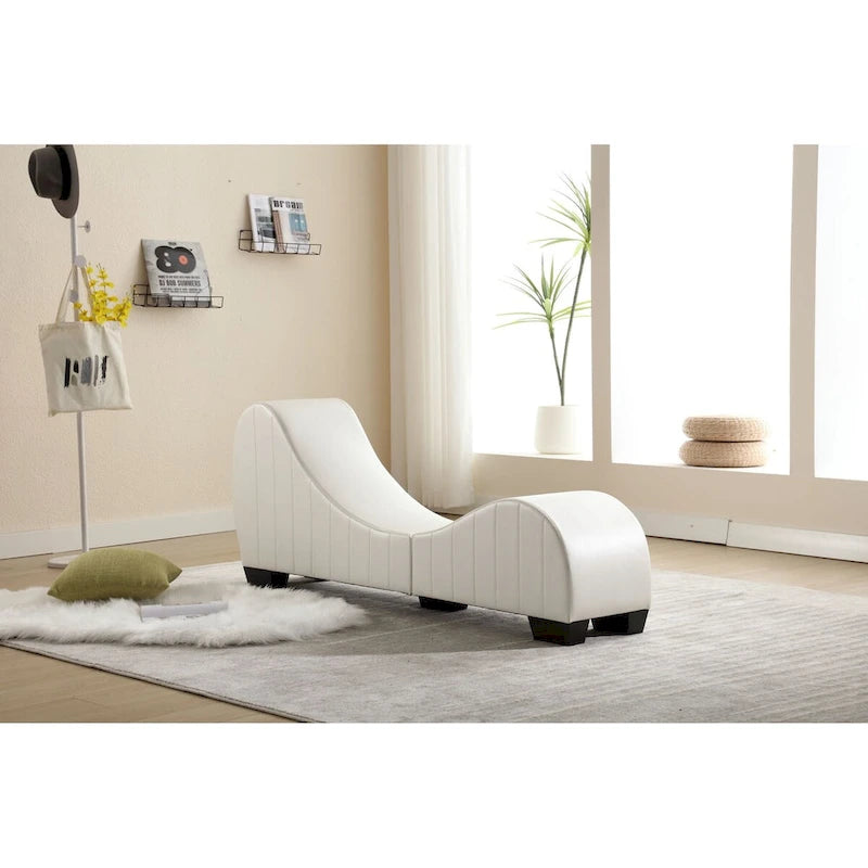 Collection de chaises longues de yoga en similicuir moderne incurvées, directement du fabricant, pour s'étirer et se détendre.