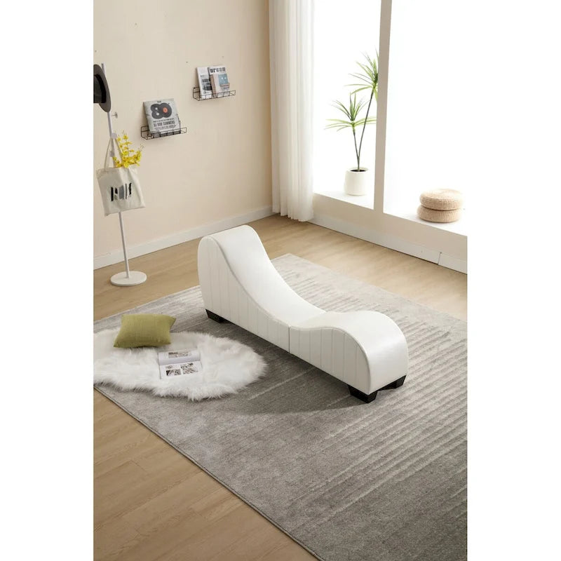 Collection de chaises longues de yoga en similicuir moderne incurvées, directement du fabricant, pour s'étirer et se détendre.