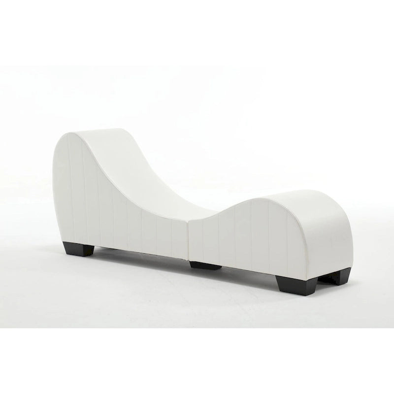 Collection de chaises longues de yoga en similicuir moderne incurvées, directement du fabricant, pour s'étirer et se détendre.