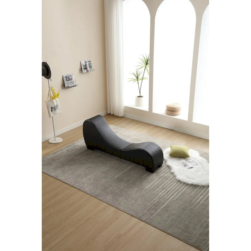 Collection de chaises longues de yoga en similicuir moderne incurvées, directement du fabricant, pour s'étirer et se détendre.