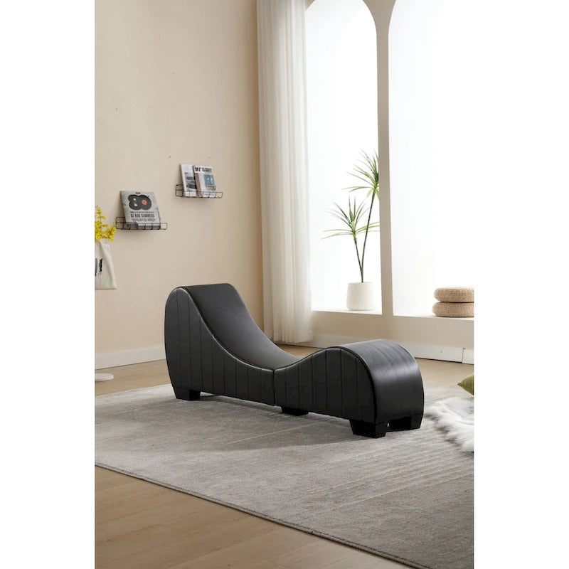 Collection de chaises longues de yoga en similicuir moderne incurvées, directement du fabricant, pour s'étirer et se détendre.