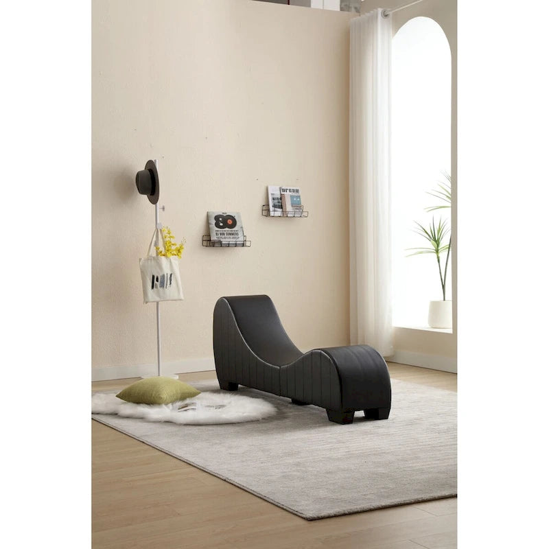 Collection de chaises longues de yoga en similicuir moderne incurvées, directement du fabricant, pour s'étirer et se détendre.