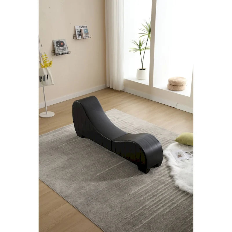 Collection de chaises longues de yoga en similicuir moderne incurvées, directement du fabricant, pour s'étirer et se détendre.
