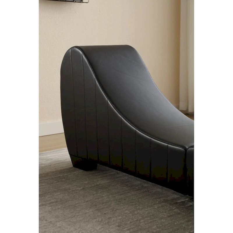 Collection de chaises longues de yoga en similicuir moderne incurvées, directement du fabricant, pour s'étirer et se détendre.