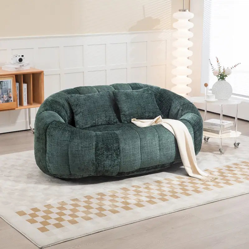 Pouf canapé, canapé relax, fauteuil pouf confortable et durable à dossier haut pour adultes et enfants, intérieur et extérieur