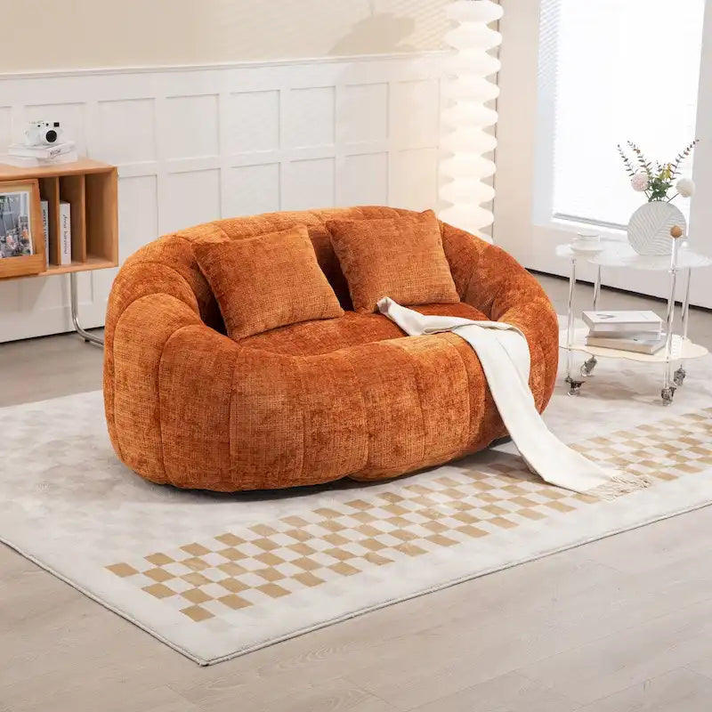 Pouf canapé, canapé relax, fauteuil pouf confortable et durable à dossier haut pour adultes et enfants, intérieur et extérieur