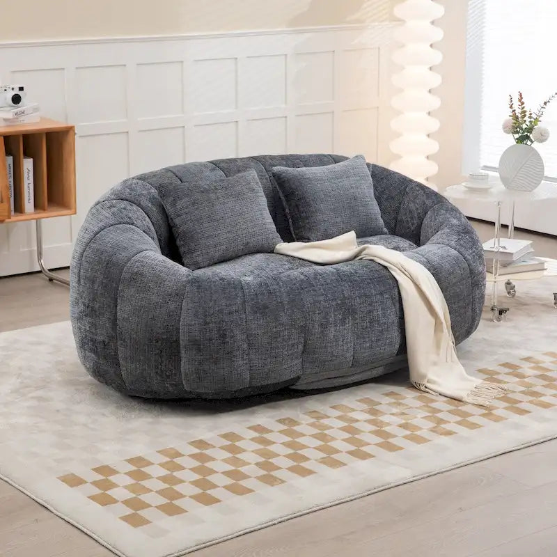Pouf canapé, canapé relax, fauteuil pouf confortable et durable à dossier haut pour adultes et enfants, intérieur et extérieur
