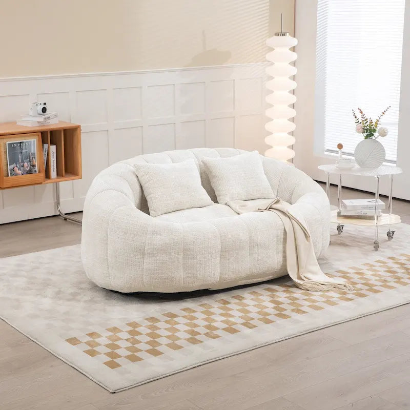 Pouf canapé, canapé relax, fauteuil pouf confortable et durable à dossier haut pour adultes et enfants, intérieur et extérieur