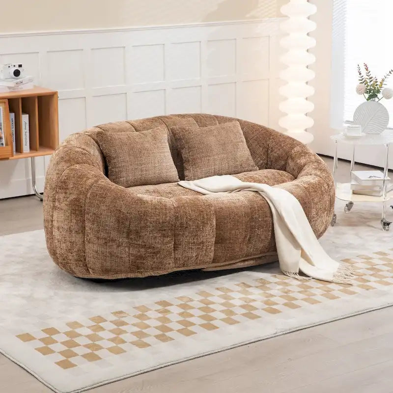 Pouf canapé, canapé relax, fauteuil pouf confortable et durable à dossier haut pour adultes et enfants, intérieur et extérieur