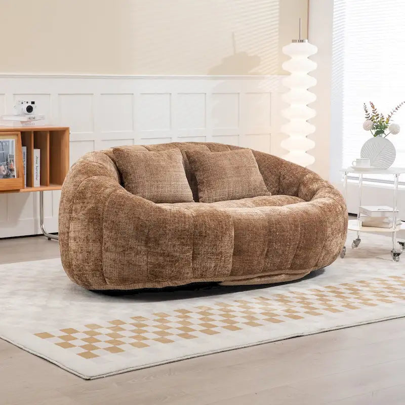 Pouf canapé, canapé relax, fauteuil pouf confortable et durable à dossier haut pour adultes et enfants, intérieur et extérieur