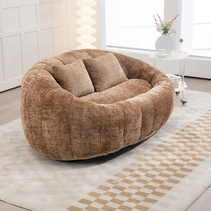 Pouf canapé, canapé relax, fauteuil pouf confortable et durable à dossier haut pour adultes et enfants, intérieur et extérieur