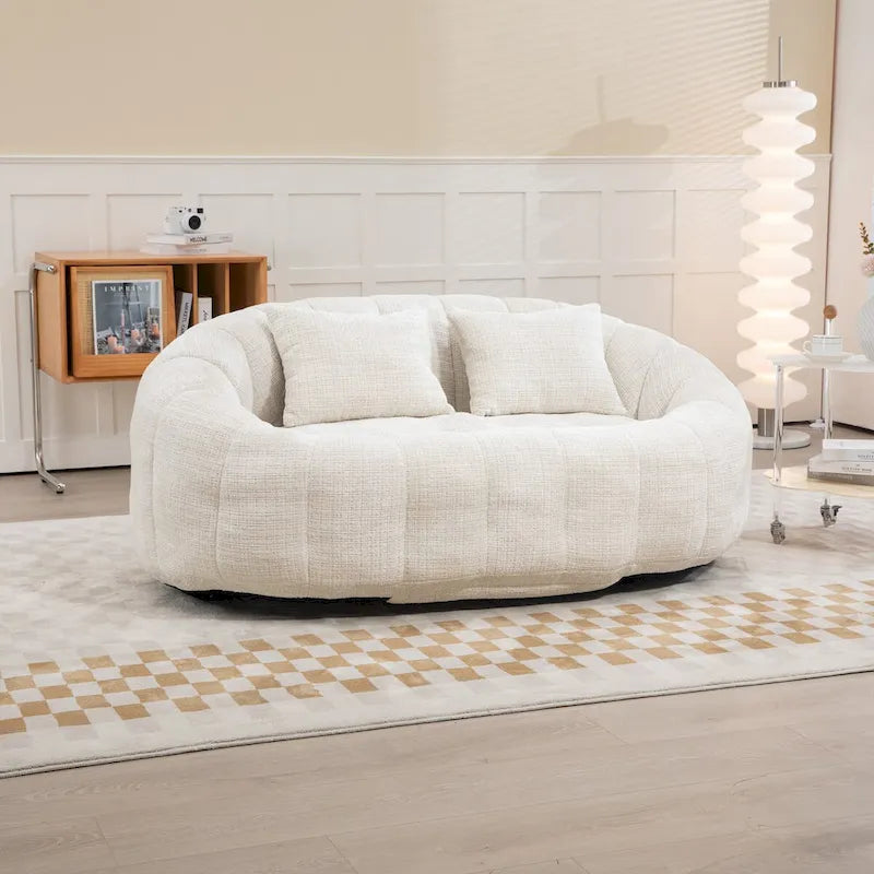 Pouf canapé, canapé relax, fauteuil pouf confortable et durable à dossier haut pour adultes et enfants, intérieur et extérieur